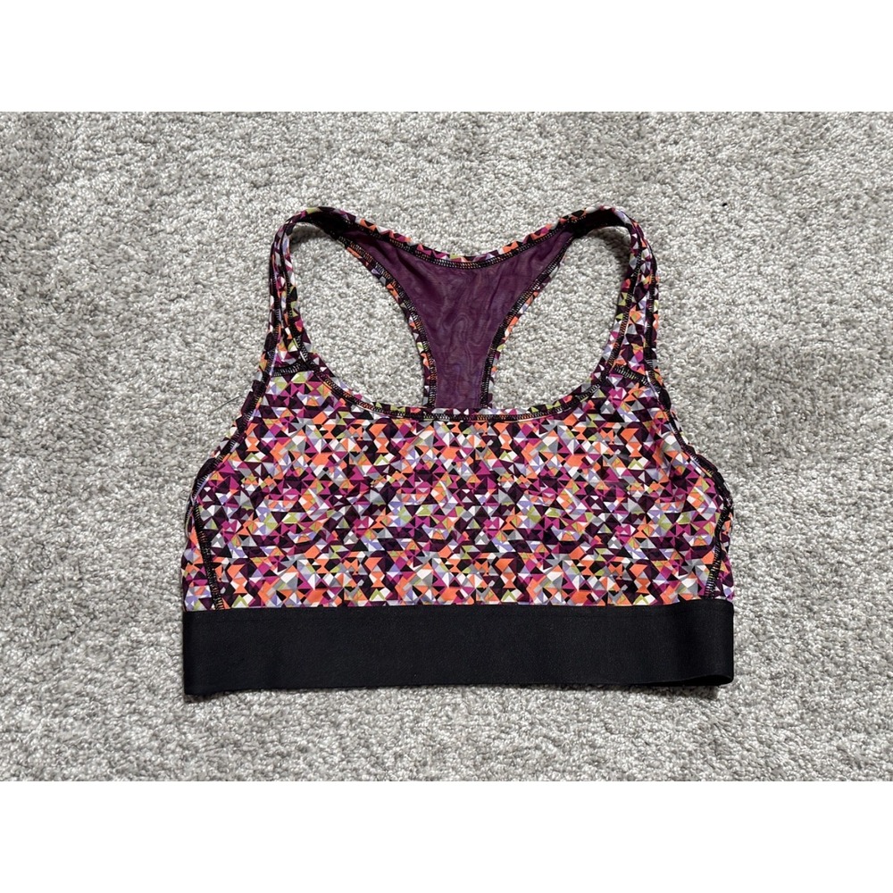 Victoria's Secret Racer Back Sport Bra Purple Pattern - Size Small